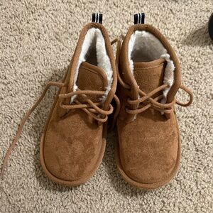 Nautica Tan Kids Boots with White Lining